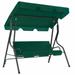 Carevas Garden Swing Bench Green 66.9 x43.3 x60.2 Fabric