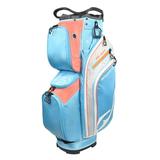 Snake Eyes Golf Ladies Ultra Premium 14 Way Divider SE500 Cart Bag Light Blue/Coral/White