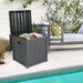 Seizeen Small Deck Box 51 Gallon Outdoor Storage Box for Patio Pool Garden Porch Outdoor Storage Cabinet Bench load 440LBS Waterproof for Tools Toys Cushions Gray