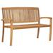 Anself 2 Seater Garden Bench Teak Wood Patio Porch Chair Wooden Outdoor Bench for Backyard Balcony Park Lawn Furniture 50.6 x 22.6 x 35.4 Inches (W x D x H)