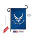 Breeze Decor 58053 Military US Air Force 2-Sided Impression Garden Flag - 13 x 18.5 in.