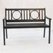 Bowery Hill Outdoor Metal Bench in Black