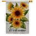 Angeleno Heritage Happiness Sunflowers Floral Double-Sided Garden Decorative House Flag Multi Color