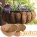 Travelwant 2Pcs Pre-Formed Replacement Round Coco Fiber Liner for Hanging Baskets Wall Flower Basket Coconut Fiber Plant Basket Liner for Garden Planter Flower Pot 4 Different Sizes