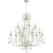 Quorum Lighting - 12 Light Chandelier - Ariel - Twelve Light 2-Tier Chandelier