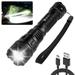 TSV Rechargeable LED Flashlights 800 Lumen LED Searchlight Flashlight with USB Cable 3 Modes Zoomable IP67 Waterproof Handheld Flashlight for Emergency Camping Hiking Biking Hunting