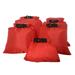 NUOLUX 5 PCS Portable Waterproof Dry Rafting Bag Multifunctional Outdoor Storage Pouch Bag Upstream Drifting Bag 1.5L 2.5L 3.5L 4.5L 6L for Camping Boating Kayaking Rafting (Red)