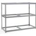 Global Industrial B2296824 96 x 60 x 24 in. 3 Shelves Wide Span Rack without Deck Gray