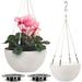 2X Self Watering Hanging Planters (10 Inch) | Hanging Plant Pot (White) | Hanging Planters for Indoor Plants and Outdoor | Hanging Flower Pot with Modern Rope by Serenehuman