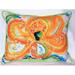 Betsy Drake HJ083 Orange Octopus Large Indoor-Outdoor Pillow 16 in. x 20 in.