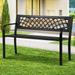 Park Benches Cast Iron Outdoor Bench Metal Garden Benches for Outdoors Patio Black