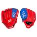 Future Stars Pro-Style Synthetic Leather Glove - Red & Blue - 10 - Left Hand Catch - 3+