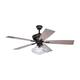Huntley 52-in. Bronze Farmhouse Indoor Ceiling Fan with Schoolhouse LED Light Kit and Remote