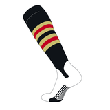 TCK Elite Baseball Knee High Stirrup Socks (I 5in) Black Vegas Gold Red (S)