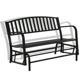 Patio Glider Bench Garden Bench for Patio Outdoor Bench Metal Bench Park Bench Cushion for Yard Porch Clearance Work Entryway