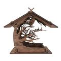 Hemoton 1 Set Bird Feeder Wood House Feeder Outdoor Bird Birdhouse Garden Nest Home