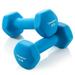 Philosophy Gym Neoprene Dumbbell Hexagon Hand Weights 3 lb Pair - 6 lb Total