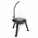 Dcenta Charcoal BBQ Stand with Hanging Round Grill Plate Steel Barbecue Stand for Camping Cooking Grilling Smoking Picnic Hiking Party Garden Patio 28.3 x 48.4 Inches (Diameter x H)