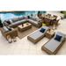 Malmo Combination Furniture for Outdoor â€“ Wicker Patio Furniture Set with Sectional Set Six-seat Dining Set and Chaise Lounge Set (16-Piece Full-Round Natural Wicker Polyester Light Gray)