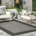 nuLOOM Gris Border Indoor/Outdoor Accent Rug 3 x 4 Gray