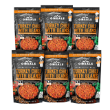 OMEALS Turkey Chili - Homestyle Meals - Fully Cooked - Not Dried Food (Pack of 6)