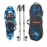 Expedition Outdoors Norsk Snowshoe Kit Winter walker Lightweight Aluminum Snowshoes Size 30 with Trekking Poles and Carry Bag for Adult Men and Women.