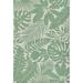 Momeni Villa Salerno 9 x 12.5 Green Floral Outdoor Rug