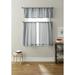 Better Homes & Gardens Ticking Stripe Light Filtering Rod Pocket Kitchen Curtain Tier and Valance Set 3 Piece Blue 56 x 36