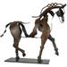 CreativeArrowy Horse Sculpture Adonis 7.87 Inch Outdoor Horse Statues Modern 3D Handmade Crafts Rustic Metal Statue Decorations Cowboy Horse Statue Unique Gift for Horse Rider