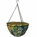 Gardener Select Hanging Basket Fabric Coco Liner Blue/Green (14in Diam x 7in H)