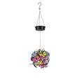 Solar Outdoor Butterfly Ball Light Garden Decoration Solar Chandelier With Butterfly Decoration Power Supply Waterproof Garden Courtyard Passage-A