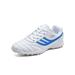 Difumos Unisex Lace Up Sport Sneakers Boys Comfort Long Nail Soccer Cleats Mens Breathable Short Nail Football Shoes White Broken 9