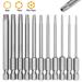 MTFun 11Pcs Torx Screwdriver Bit Set 1/4 Inch Hex Shank Tough Torx Star Hex Security Bit Set Professional Magnetic Star S2 Steel Screwdriver Set Bits T6-T40 for Car Vehicle Driver Use