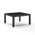 Crosley Furniture Piermont Modern Metal Outdoor Sectional Side Table in Black