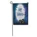 LADDKE Happy Halloween Spooky Night Full Moon Scary Trees and Evil Garden Flag Decorative Flag House Banner 12x18 inch