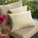 Set of 2 Brown Sunbrella Dupione Sand Indoor and Outdoor Lumbar Throw Pillows 20