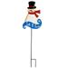 Metal Christmas Snowman Yard Stake Winter Holiday Garden Decor Snowman Stakes for Lawn Patio Pathway Standing Christmas Outdoor Decorations