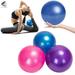 PULLIMORE 9.84 Inch Pilates Exercise Ball Anti Burst Mini Bender Ball with Inflatable Straw for for Stability Barre Pilates Yoga Core Training and Physical Therapy (Blue)