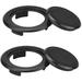 BUZIFU 2 Set Parasol Hole Rings Plastic Patio Umbrella Table Ring Standard Size Umbrella Hole Plug With 2 Pcs Decorative Tabletop Caps for Patio Umbrellas 1.65 in Diameter or Smaller (Black)