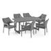 GDF Studio Tyson Outdoor Wicker 7 Piece Dining Set Gray