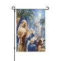 Christmas Garden Flag 12x18inch Winter Holiday Yard Flag Nativity Xmas Scene Story Small Flag Farmhouse Seasonal Outdoor Flag