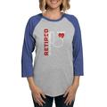 CafePress - Retired Nurse Heart Women s Baseball T Shirt - Womens Baseball Tee