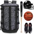 QueenDream Basketball Baseball Backpack with Ball Compartment and Shoe Pocket for Youth Soccer Sports Equipment Bag Men Women