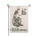 Halloween Garden Flag Garden Flag Skull Skeleton Happy Halloween Flag Yard Flags for Outdoor Halloween Decor 12 x 18 Inch