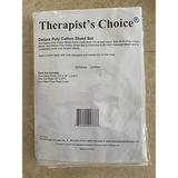 Therapists Choice Deluxe Poly Cotton Sheet 3-Piece Set for Massage Tables Includes Flat Sheet Fitted Sheet and Fitted Face Rest Cover (Natural)