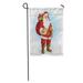 LADDKE Red Christmas Santa Claus Father Traditional Xmas Frost Winter Garden Flag Decorative Flag House Banner 12x18 inch