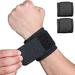 2 Pack Wrist Brace Adjustable Wrist Support Wrist Straps for Fitness Weightlifting Tendonitis Carpal Tunnel Arthritis Wrist Wraps Wrist Pain Relief Highly Elastic (Black)