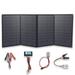 XINPUGUANG 200w 12v Foldable Solar Panel Kit 4 x 50 watt Solar Charger 20A Charge Controller for Camping Hiking 12 volt Outdoor Leisure Battery Power Generator Station Black