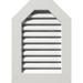 36 W x 30 H Octagonal Top Gable Vent (41 W x 35 H Frame Size): Functional PVC Gable Vent w/ 1 x 4 Flat Trim Frame