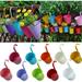 SPRING PARK Colorful Hanging Planter Pots Metal Hanging Flower Pots Garden Patio Outdoor Hanging Pot with Hook for Fence Deck Balcony Clay Garden